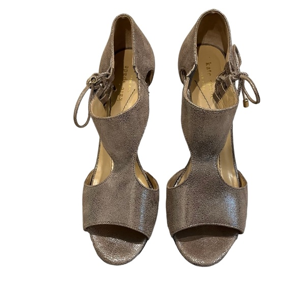 Kate Spade New York Cate Antracite Crinkle Leather Pumps, Sz 8 - Picture 8 of 15